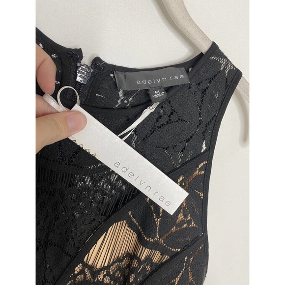 Adelyn Rae Lace Sheath Dress SZ M Cocktail High Low Anthropologie Romantic Love - Picture 3 of 6